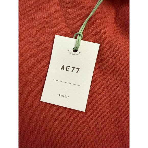 AE77 Sweater Women's Medium Rust 100% Cashmere Crewneck A. Eagle NWT - Picture 5 of 8